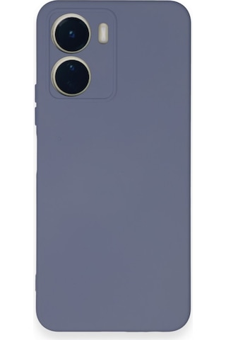 Vivo Y16 İçi Kadife Kaplı Esnek Silikon Kapak Ryc/ Nano Lansman Gri