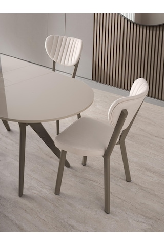 Star Polo Travertan Cappucino Mutfak Masa Sandalye Takımı 82x138 Cappuccino