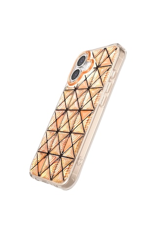 İphone 17 Uyumlu Kılıf 3d Buz Blok Desenli Zore Paris Kairo Tpu Kapak Turuncu