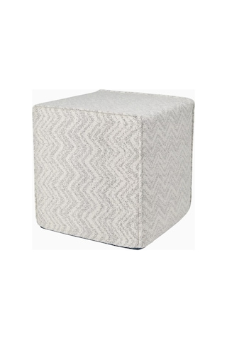 Missoni Columbia Zigzag Jakarlı Küp Bej Puf, Lüks Italyan Tasarım