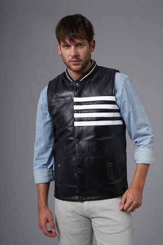 Papi Siyah Deri Yelek 118516 001