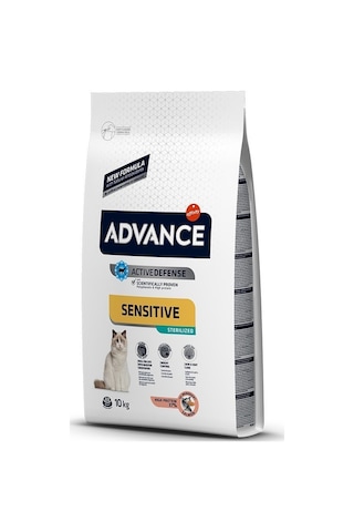 Advance Sensitive Sterilised Somonlu Kısırlaştırılmış Yetişkin Kedi Maması 10 KG