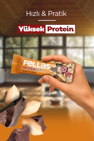 Fellas Protein Bar - Yer Fıstıklı Ve Kakaolu 12 x 32 G