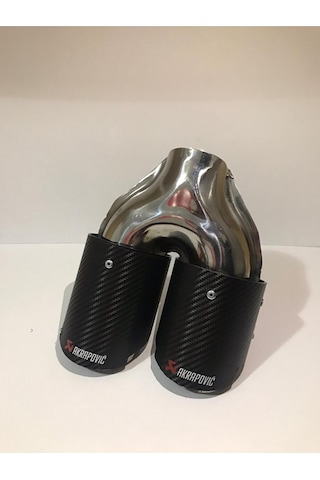 Akrapovic Çift Çıkışlı Akrapoviç Siyah Sol Taraf Egzoz Ucu 90mm