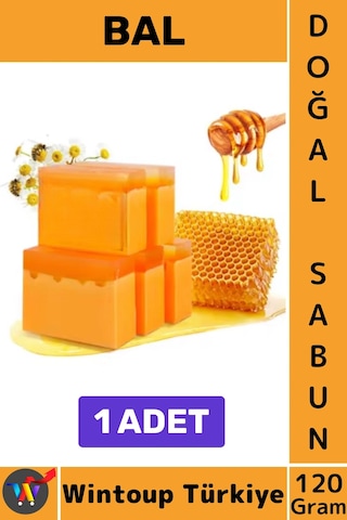 Katısabun %100 Doğal Bitkisel El Yüz Saç Vücut Cilt İçin Organik Bal Sabunu 120 Gram Karışık