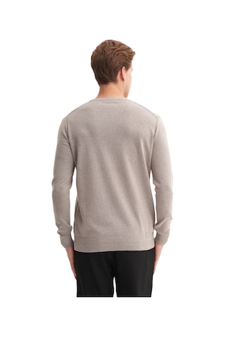 Cazador Slim Fit Soft Touch Basic Bisiklet Yaka Kazak-33155 Gri