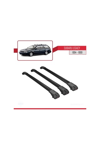 Subaru Legacy 1994-1999 Arası İle Uyumlu Ace-1 Ara Atkı Tavan Barı Siyah 3 Adet Bar