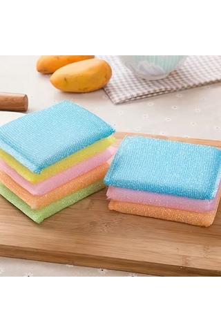 Petek Dokulu Bulaşık Süngeri 6 Adet Sihirli Pratik Sünger