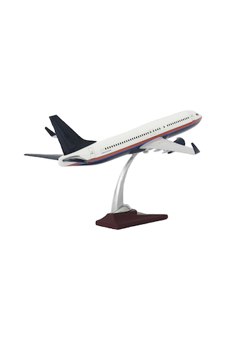 Zekupp Boeing 737-800 1/100 Ölçekli Beyaz Şeritli Tasarım Model Uçak