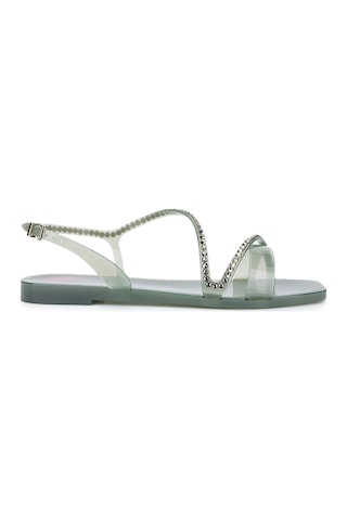 Menghi Kadın Pvc Yeşil Düz Sandalet 774 810e Bn Sndlt Y25 Bırch Yeşil