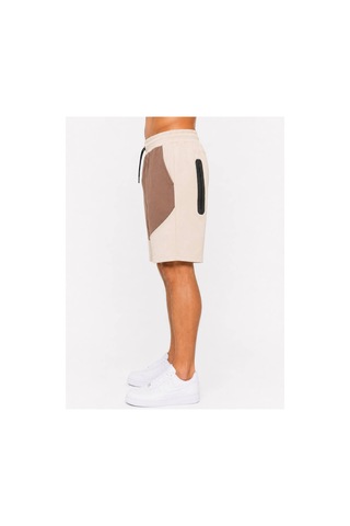 Hzr Wear Erkek Beli Lastikli İpli Cepli Penye Kumaş Pamuklu Regular Fit Şort Krem