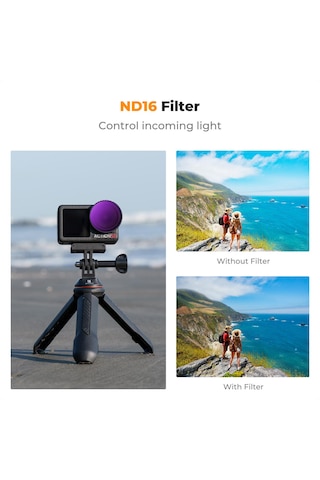 K&f Concept Osmo Action 3/4/5 Pro Uyumlu Nd16 4 Stop