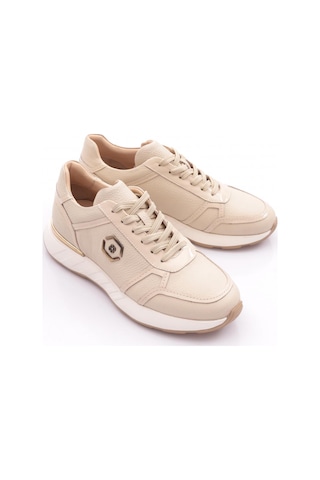 Dgn 6201 Erkek Bağcikli Sneakers Ayakkabi Bej