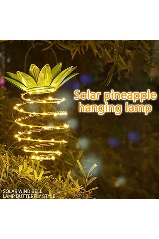 Yatak Odası İçin Cam Ananas Güneş Enerjili Lamba Ananas Gece Lambası Bakır Tel Lamba Yatak Odası, Oturma Odası Ve Çocuk Odası İçin Renkli Tel Lamba Klb Çok Renkli