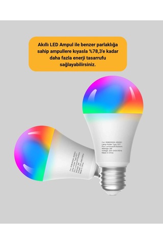 Zenvia Rgbw Teknolojili Akıllı Led Ampul, Zamanlayıcılı Znv2026 Diğer