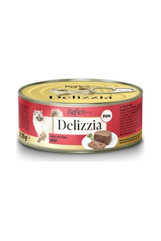 Reflex Plus Delizzia / Kıyılmış Dana Etli Yetişkin Kedi Maması 85g X 12 Adet