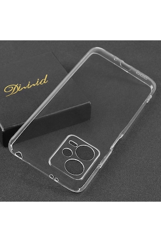 Xiaomi Uyumlu Redmi Note 12 5g Kılıf Zore Şeffaf Süper Silikon Kapak