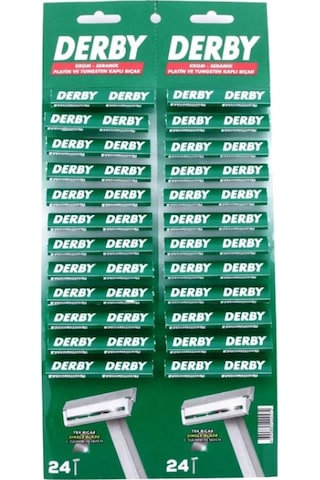 Derby Kullan-At Tıraş Bıçağı Kartela 2 x 24'lü Derby Kullan-At Tıraş Bıçağı Kartela 2 x 24'lü