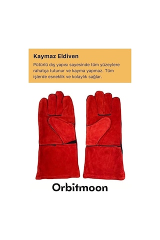 Premium Ürün Kaynak Yangın İçin Yanmaz Su Geçirmez Isıya Dayanıklı Eldiven Çok Amaçlı Deri Eldiven