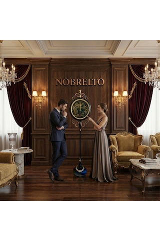 Nobrelto 3604 Luxury Serisi 180 Cm Dekoratif Ayaklı İskelet Saat