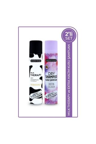 Morfose Kuru Şampuan Milk Therapy 200 ML + Kuru Şampuan Ekstra Hacim 200 ML