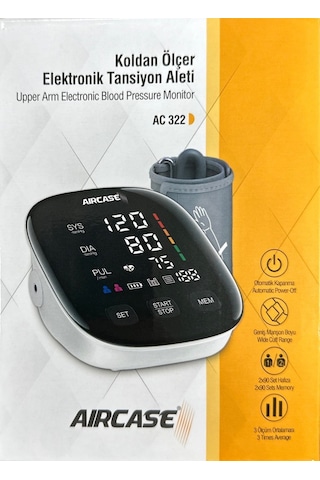 Aırcase Koldan Ölçer Tansiyon Aleti Ac 322