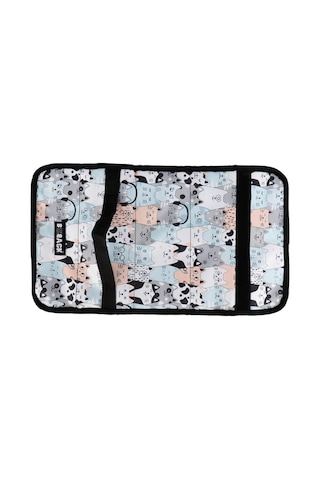 Multi Kalem Kutusu 4 Şeffaf Fermuarlı Bölüm Roll Case Cats Karışık
