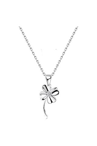 Brezza Lusso Jewelry Gümüş Dört Yapraklı Yonca Kadın Gümüş Kolye (311865865) 45 CM
