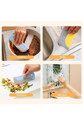 Suofeng Ev İçin Cam Silici - Kuru & Parlak Sonuç, Hafif Tasarım, Mutfak/banyo Uygun, Gri Renk Cd019 Gri