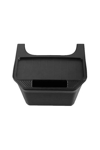 Tesla Model Y Çöp Kutusu Aksesuarları İçin Arka Orta Konsol Saklama Kutusu Düzenleyici, Renk: Siyah