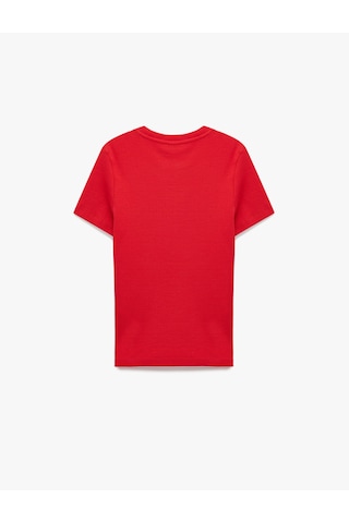 Koton Pamuklu Slim Fit Bisiklet Yaka Kısa Kollu Basic Tişört Kırmızı 6sak50472ek