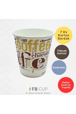 Fb Cup 7 Oz Karton Bardak 3.000 Adet Sızdırmaz