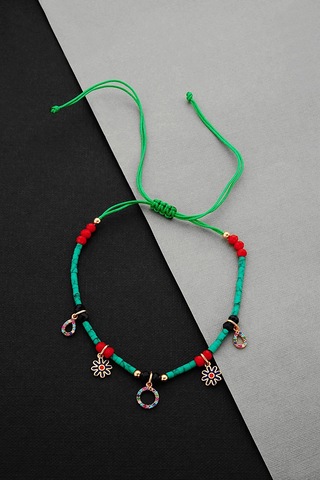 Argentum Concept Çok Figürlü 925 Ayar Gümüş Makrome Şans Halhalı - H007501 Çok Renkli