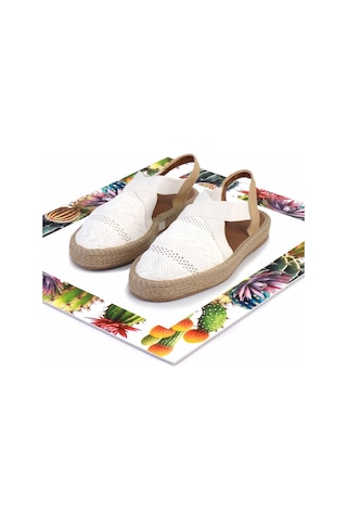 Bambi Beyaz Kadın Espadril K01937050082 Beyaz