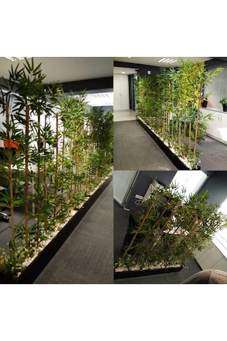 Yapay Bambu Sopası 9 Yapraklı 120Cm Yapay Çiçek Bambu Duvarı