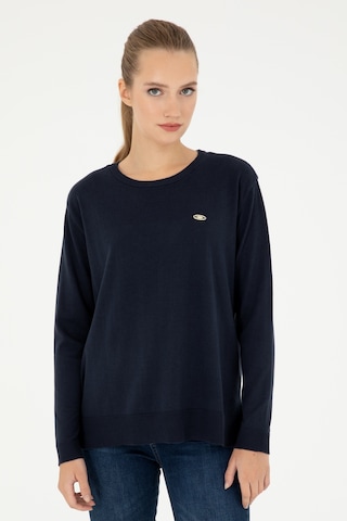 U.S. Polo Assn. Kadın Lacivert Bisiklet Yaka Basic Kazak 50293510-VR033