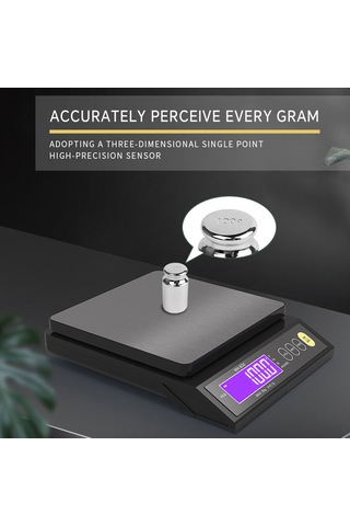 Wezone Ip67 Tam Sulama Güvenliği İle 10kg/0.1g Hassas Mutfak Tartısı - Sayım, Tare, Otomatik Kapanma Ve Çoklu Ünite Dönüşümü - İçli 400mah Li-poly Batarya Siyah