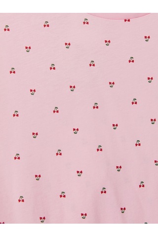Lcw Dream Ekru Bisiklet Yaka Desenli Kadın Pijama Üst