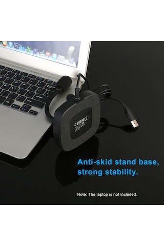 Reedark Usb Bilgisayar Mikrofonu - 360 Dönebilen, Dokunmatik Sessiz Düğmeli, Pc/laptop Uyumlu