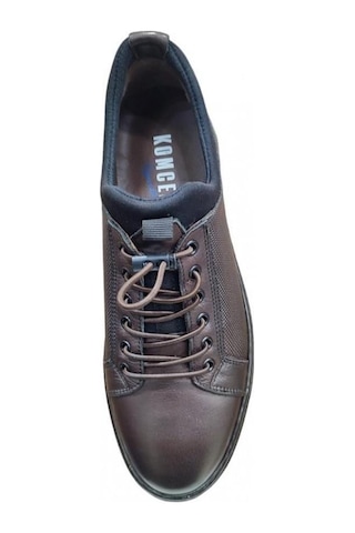 Komcero 3y0461 Streçli Deri Hafif Erkek Sneakers Ayakkabı Kahve