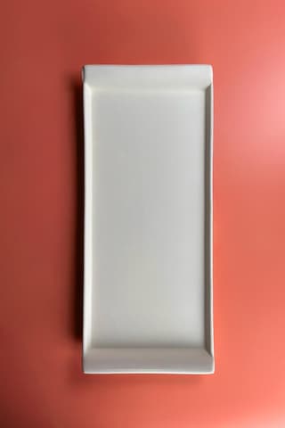 Kıvrık Tepsi Seramik Bisküvi 36x16 Cm