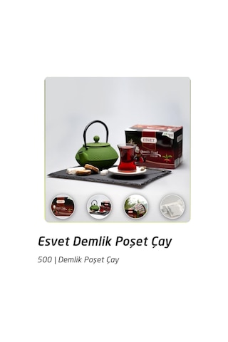 Esvet Siyah Demlik Poşet Çay 50 X 10 G X3 Adet