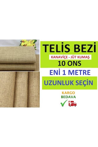Kanaviçe Telis Bezi Jüt Kumaş (10'Luk) - Ücretsiz Kargo