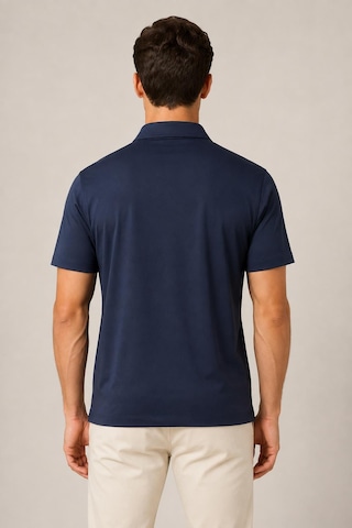 Alexander Gardi Teknik Kumaş Fermuarlı Polo T-shirt Lacivert