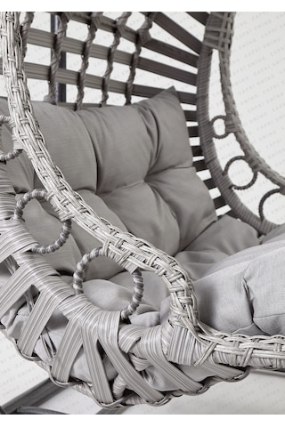 Gardenya Bahçe Capri Swing Bodrum Double Rattan Bahçe Ve Balkon Salıncağı Gri