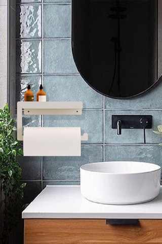Rulo Kağıt Havluluk Peçetelik Banyo Düzenleyici BEYAZ KAGITHAVLU