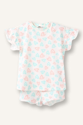 Defacto Baskılı 2li Ecru Pijama Takımı Kız Bebek H9309a526smer233 Ekru-er233
