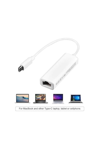 Usb 3 .1 Type-C To Ethernet Rj45 Mac Network Internet Adaptörü