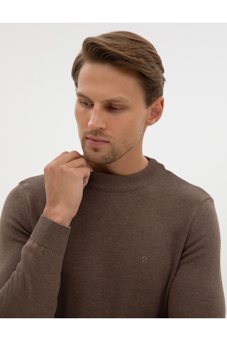 Pierre Cardin Vizon Melanj Slim Fit Çeyrek Yaka Basic Triko Kazak 50315456-vr174 Diğer