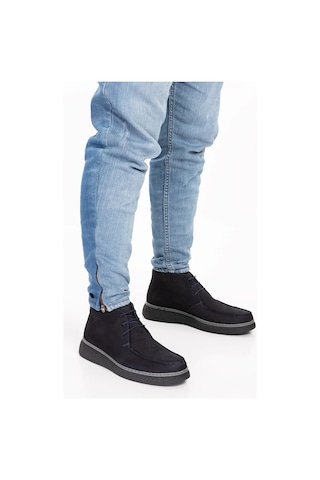 Gondol Erkek Hakiki Deri Günlük Bot Src.504 Laci Nubuk Lacivert
